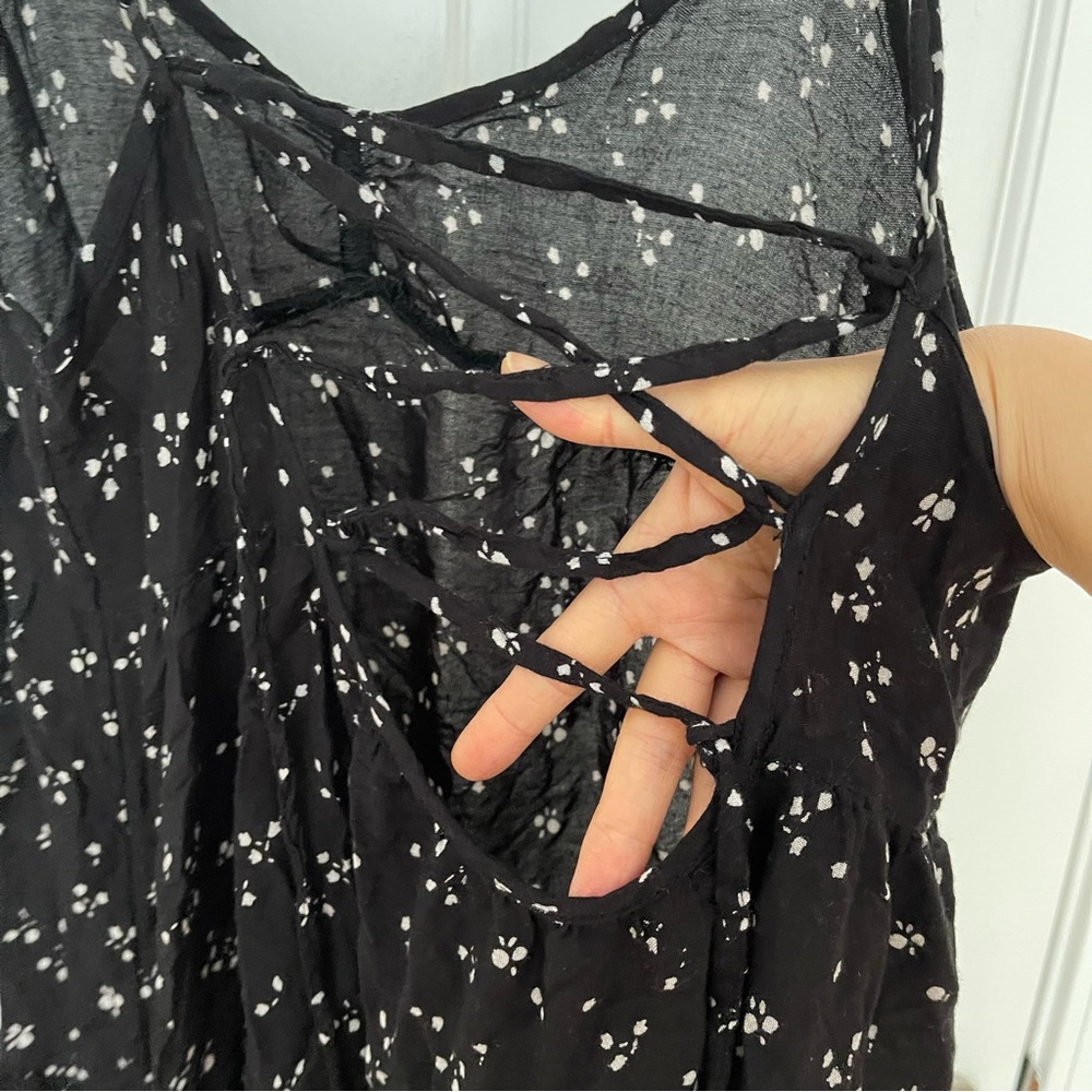 Urban Outfitters UO Harper Tiered Lace-Up Babydoll Dress Size XS - Picture 7 of 9